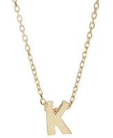 Adornia 14k Gold-Plated Mini Initial Pendant Necklace, 16" + 2" extender