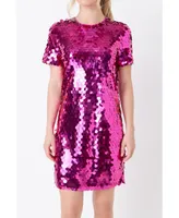 Women's Circle Sequins Mini Dress