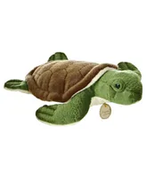 Aurora Medium Sea Turtle Miyoni Adorable Plush Toy Green 10"