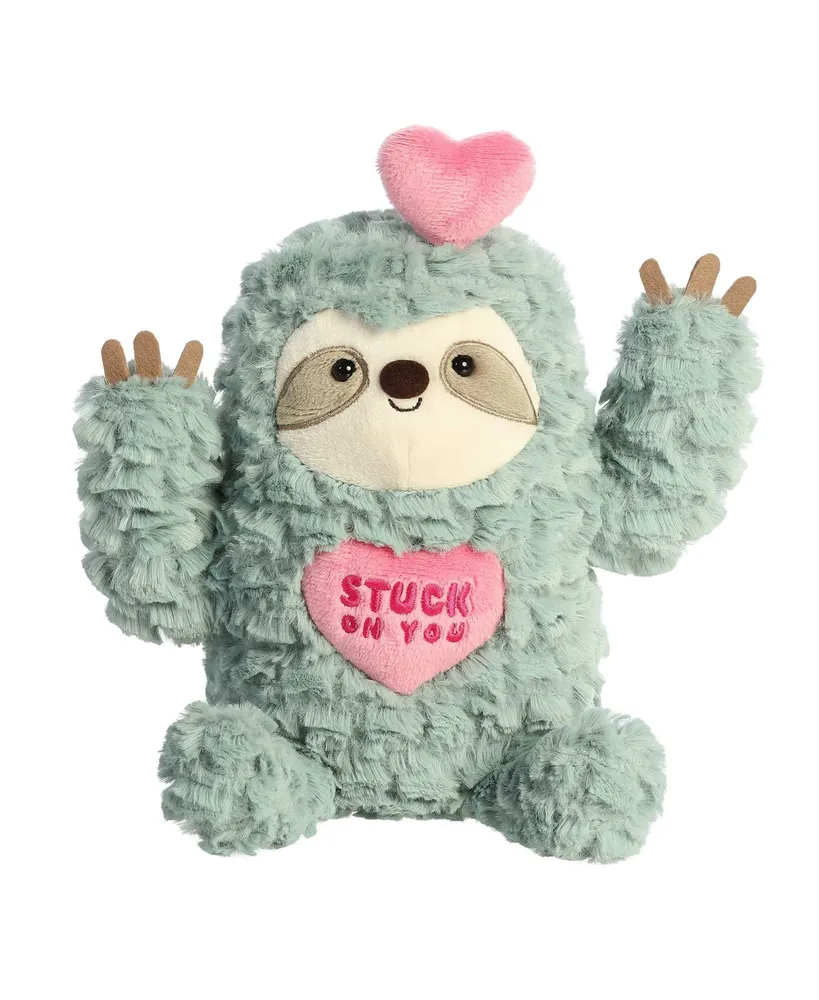 Aurora Medium Stuck On You Sloth Just Sayin' Witty Plush Toy Green 10"