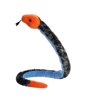 Aurora X-Large Blue Malayan Coral Snake Snake Playful Plush Toy Multi-Color 50"