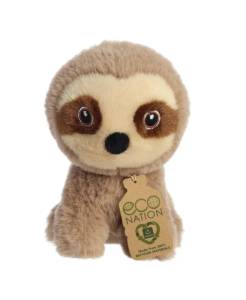 Aurora Mini Sloth Eco Nation Eco-Friendly Plush Toy Brown 4.5"