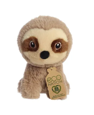 Aurora Mini Sloth Eco Nation Eco-Friendly Plush Toy Brown 5"
