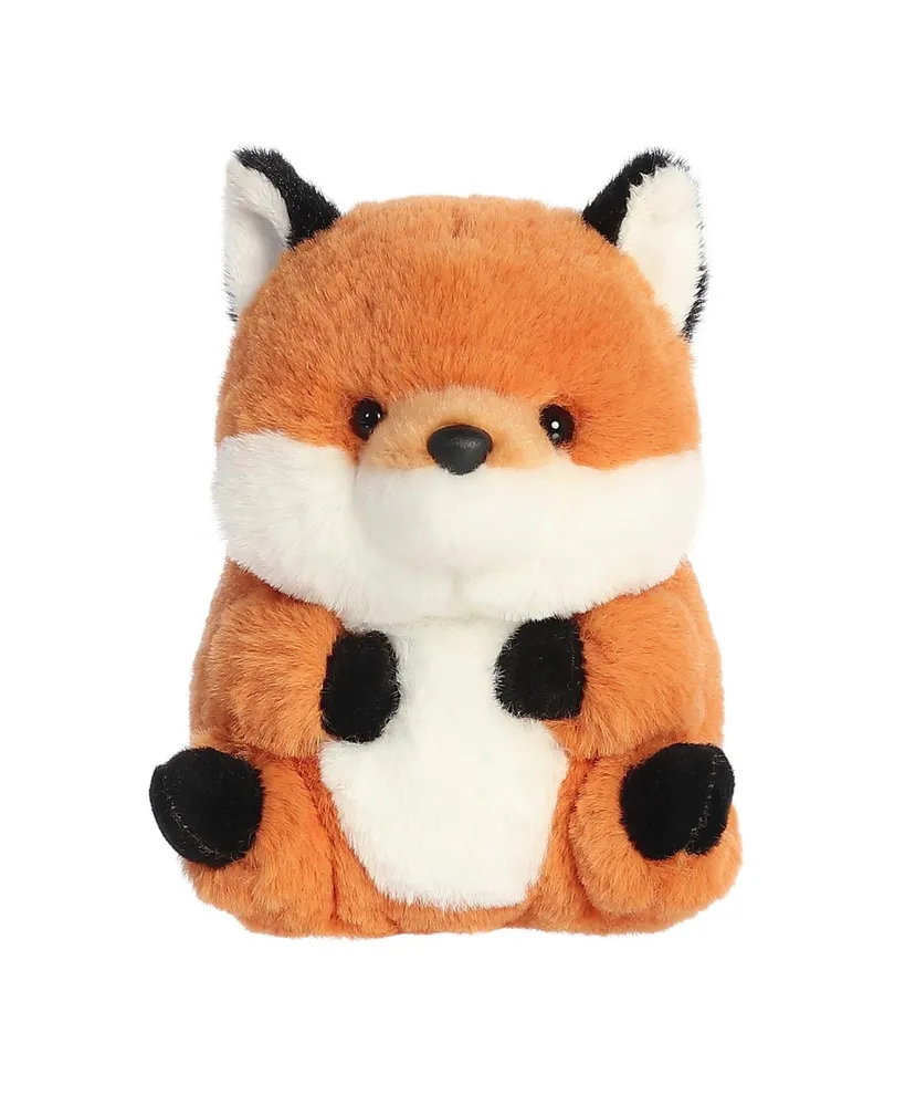 Aurora Mini Finley Fox Rolly Pet Round Plush Toy Orange 5"