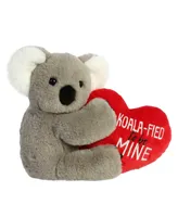 Aurora Small Just Sayin' Koala fied To Be Mine Valentine Heartwarming Plush Toy Gray 9"