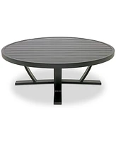 Astaire 48" Round Outdoor Slat Top Coffee Table