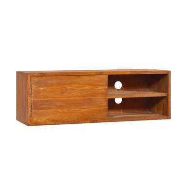 Wall-mounted Tv Stand 35.4"x11.8"x11.8" Solid Wood Teak