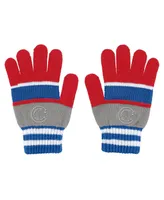 Women's Wear by Erin Andrews Chicago Cubs Stripe Glove and Scarf Set