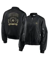 Women's Wear by Erin Andrews Black Colorado Buffaloes Full-Zip Bomber Jacket