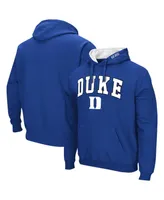 Men's Colosseum Royal Duke Blue Devils Arch & Logo 3.0 Pullover Hoodie