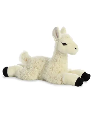 Aurora Medium Llama Flopsie Adorable Plush Toy White 12"