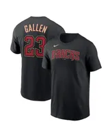 Men's Nike Zac Gallen Black Arizona Diamondbacks Player Name and Number T-shirt