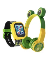 Playzoom V3 Boys Black and Yellow Silicone Smartwatch 42mm Gift Set