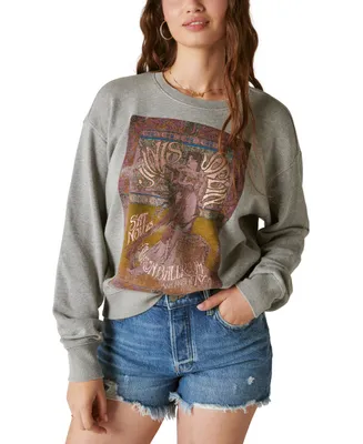 Lucky Brand Women's Janis Joplin Poster Cotton Sweatshirt