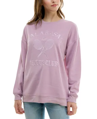 Ultra Flirt Juniors' Embroidered Graphic Sweatshirt