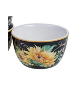 Certified International Sunflower Fields 4-Pc. Ice Cream Bowls