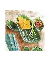 Certified International Cactus Verde 3-d Chip and Dip