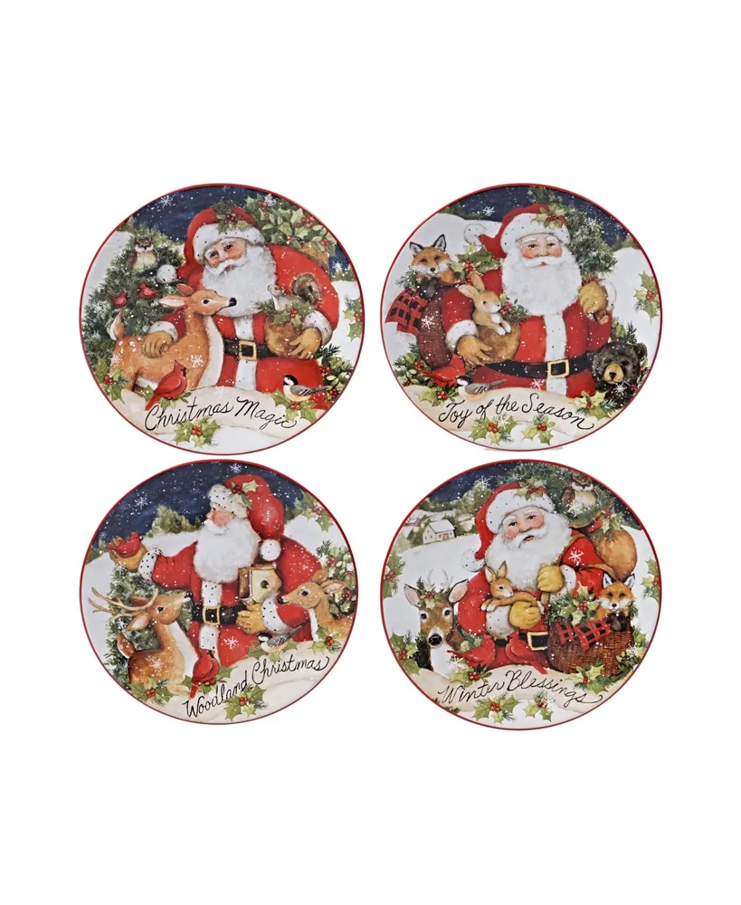 Certified International Magic of Christmas Santa 16 Piece Dinnerware