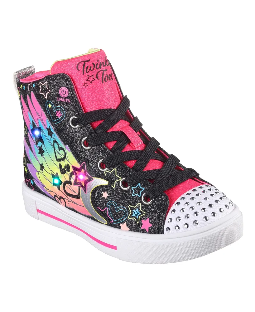 Skechers Little Girls Twinkle Toes- Twinkle Sparks - Galaxy Glitz Light-Up Casual Sneakers from Finish Line