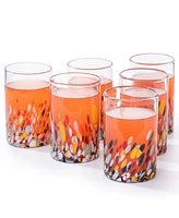 The Wine Savant Hand Blown Mexican Drinking Glasses, Set of 6