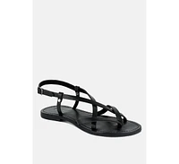 Rag & Co Rita Womens Strappy Flat Leather Sandals