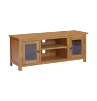 Tv Stand 43.3"x13.8"x17.3" Solid Oak Wood