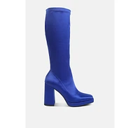Presto Womens Stretchable Satin Long Boot