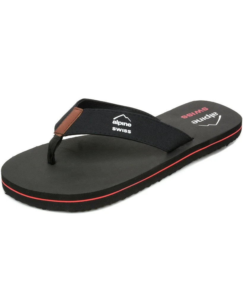 Alpine Swiss Mens Flip Flops Beach Sandals Eva Sole Lightweight Comfort Thongs