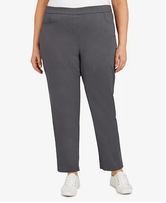 Alfred Dunner Plus Classic Allure Tummy Control Pull-On Average Length Pants