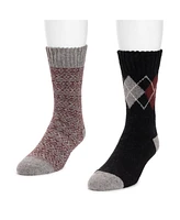 Muk Luks Men's 2 Pair Pack Wool Socks