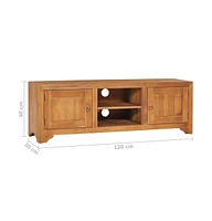 vidaXL Tv Unit 45.3"x11.8"x15.7" Solid Wood Teak