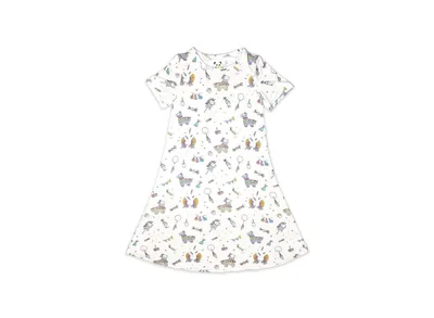 Bellabu Bear Toddler| Child Girls Pinata Short Sleeve Dress
