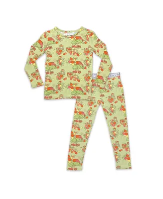 Bellabu Bear Toddler| Child Unisex Apple Orchard Set of 2 Piece Pajamas