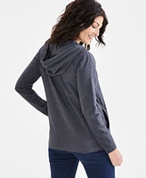 Style & Co Women's Zip-Front Hooded Sweatshirt, Created for Macy's