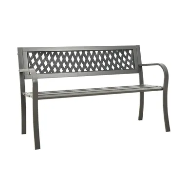 Patio Bench 49.2" Steel Gray