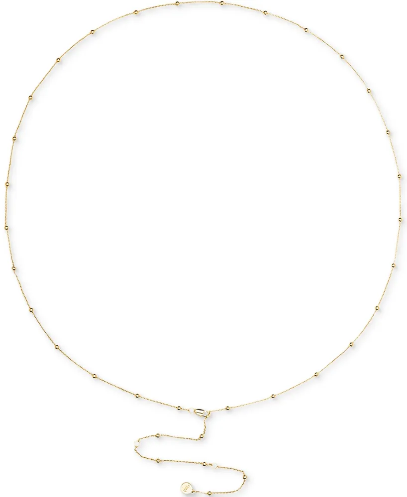 Oma The Label 18k Gold-Plated Dainty Bead Waist Chain