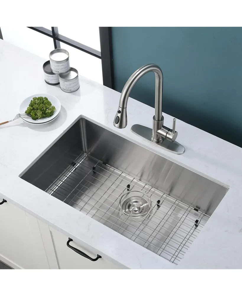 Streamdale Furniture 27 L X 18 W Undermount Kitchen Sink With Sink Grid