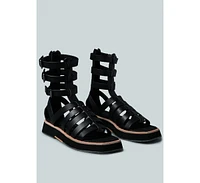 Robbie Womens Gladiator Square Toe Sandal