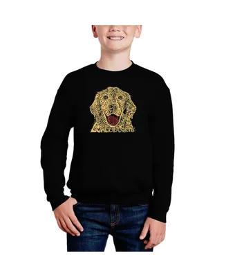 Dog - Big Boy's Word Art Crewneck Sweatshirt