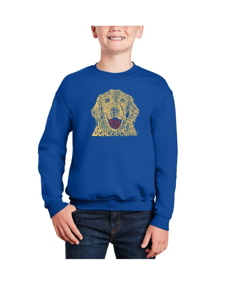 Dog - Big Boy's Word Art Crewneck Sweatshirt