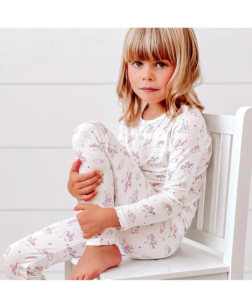 Bellabu Bear Toddler| Child Unisex Unicorn Set of 2 Piece Pajamas