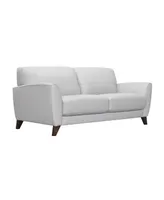 Jedd 82" Genuine Leather with Wood Legs in Contemporary Sofa