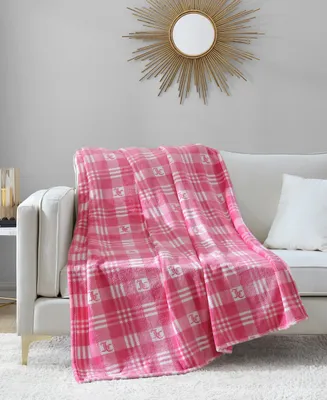 Juicy Couture Plush Plaid Fuzzy Throw, 50" x 70"