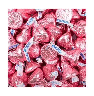 Pink Hershey's Kisses Candy Milk Chocolates 90ct bag