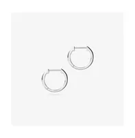 Small Slim Endless Hoops - Lo Small Silver