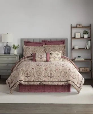 Waverly Castleford Damask Cotton Comforter Sets