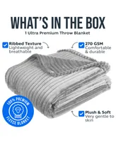 Nestl Cut Plush Lightweight Super Soft Luxury Bed Throw, 50" x 60"