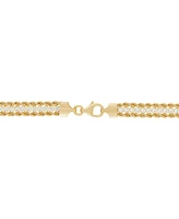 Italian Gold Cubic Zirconia Rope Link 18" Collar Necklace in 14k Gold