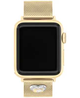 Coach Gold-Tone Stainless Steel Mesh Bracelet for 38, 40, 41mm Apple Watch