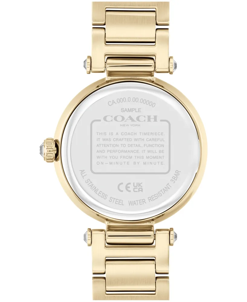 Coach Women's Cary Gold-Tone Stainless Steel Bracelet Watch 34mm